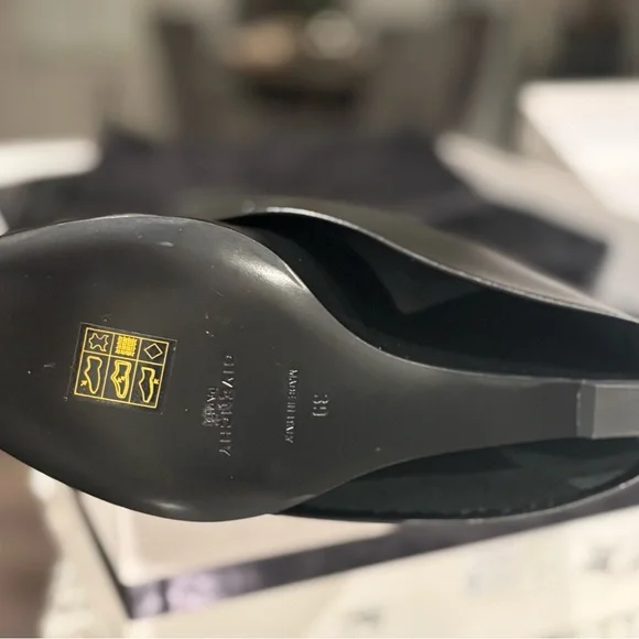 Black Tall Boots with Silver Lock Detail - Picture 5 of 11